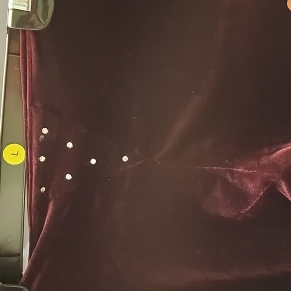 Purple Velvet flair pants - Picture 5 of 5